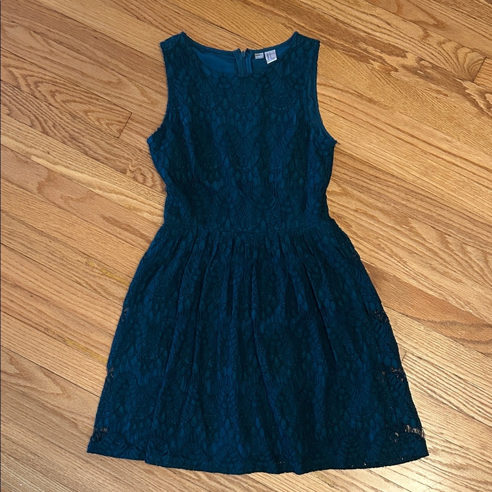 Dark Green Lace Dress